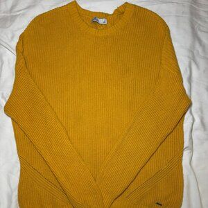 Hollister Women's Yellow Long Sleeve Pullover Knit Sweater Size L, Casual
